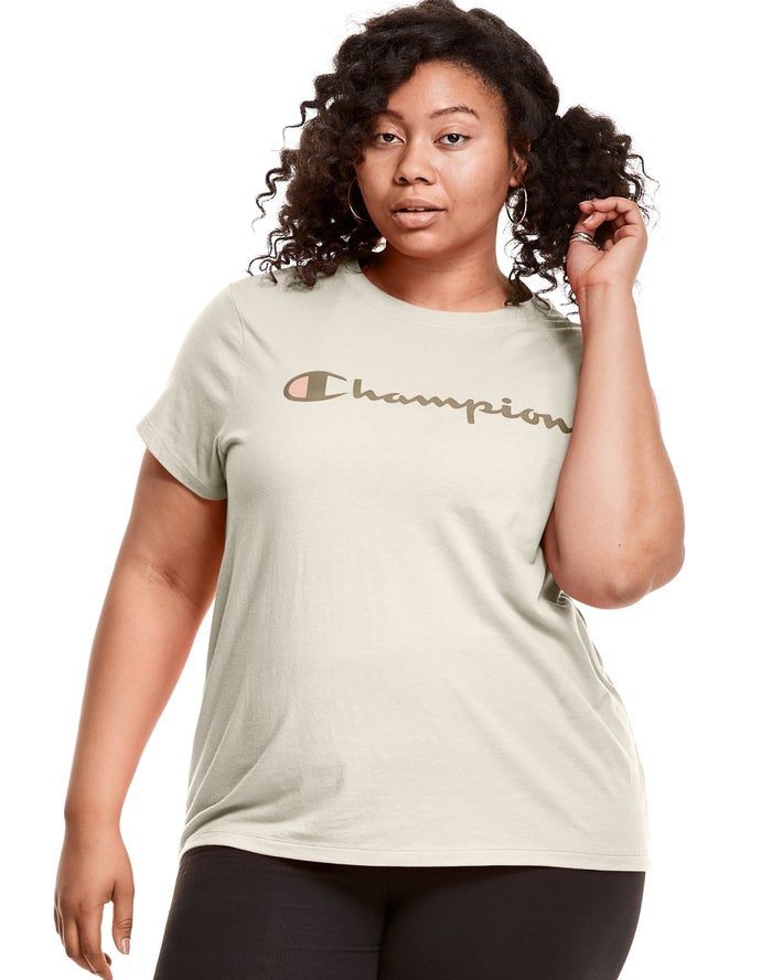 Champion T-Shirt Dames - Room - Plus Classic Script Logo ( 346012-VXQ )